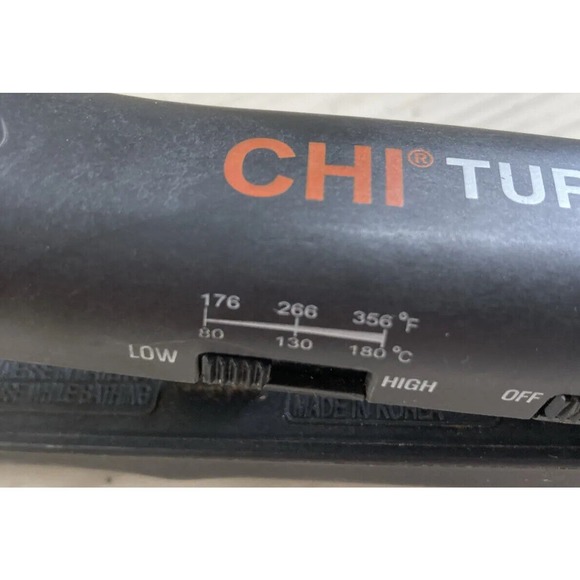 Chi Turbo GF1538 Black/Red Wired 35W Flat Iron Professional Hair Straightener - Picture 2 of 13